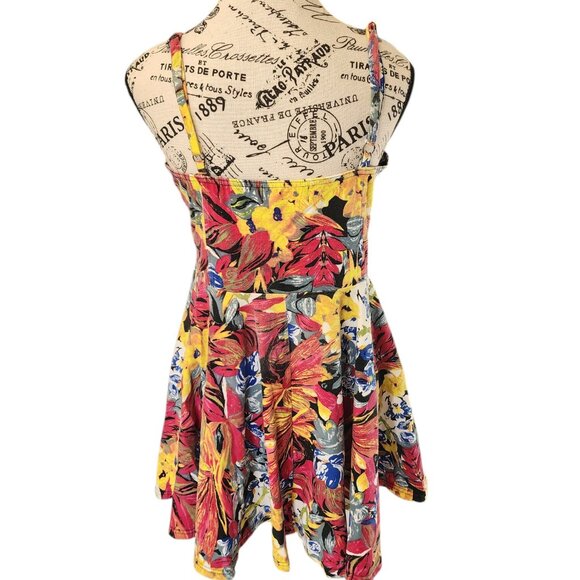 Y2K MINKPINK Women's Floral Sundress Size L Boho Summer Dress Spaghetti Straps - Picture 6 of 14